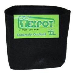 TEXPOT Vaso in Geotessile colore Nero