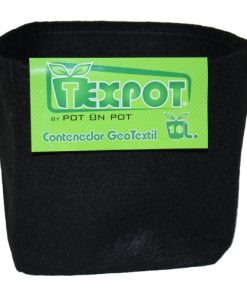 TEXPOT Vaso in Geotessile colore Nero
