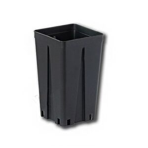 Vaso Quadrato NERO in Plastica con Pareti Antispiralizzazione