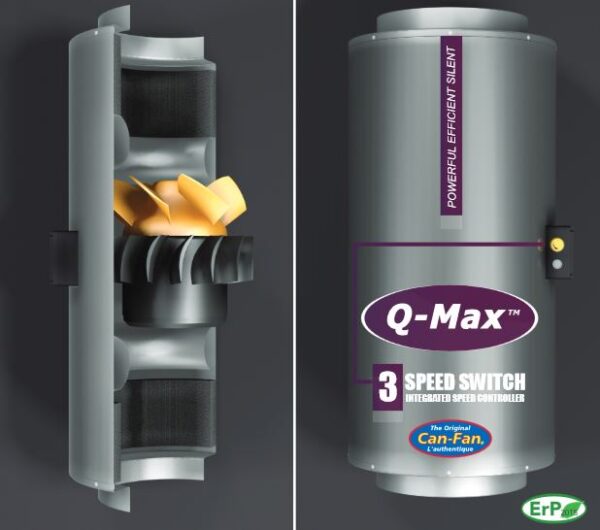 Can-Fan Q-MAX EC PRO SERIES Aspiratore Silenziato Can-Filters - Tre Velocità - immagine 6