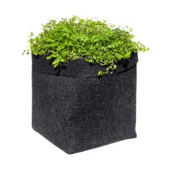 GRONEST Basic Textile Pot Vaso in Geotessile colore Nero