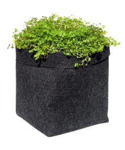 GRONEST Basic Textile Pot Vaso in Geotessile colore Nero