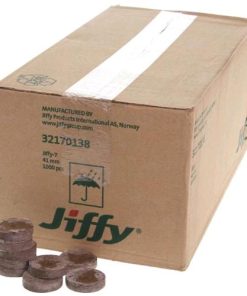 JIFFY Ø 4.1 cm x H 4.2 cm - Scatola 1000pz Dischetti in Fibra di Cocco 100% Compostabili