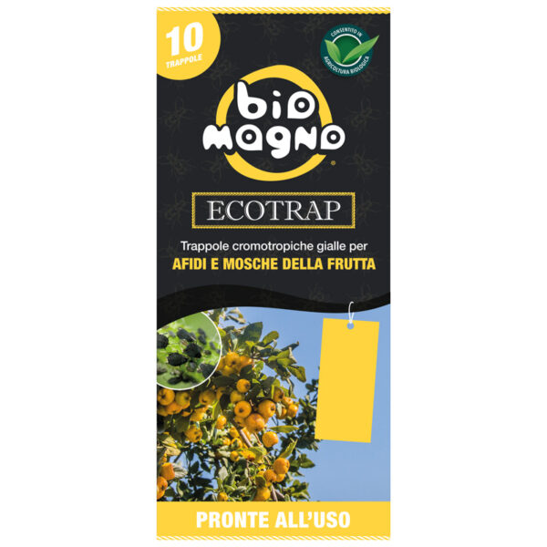 Biomagno Ecotrap Gialla per Afidi e Mosche della Frutta x10 Trappole Cromotropiche