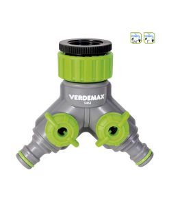 Verdemax Raccordo a Rubinetto con Due Uscite