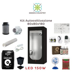 Kit per Autocoltivazione Indoor 80x80x180 | Led 150W Full Spectrum 2.5 umol/J