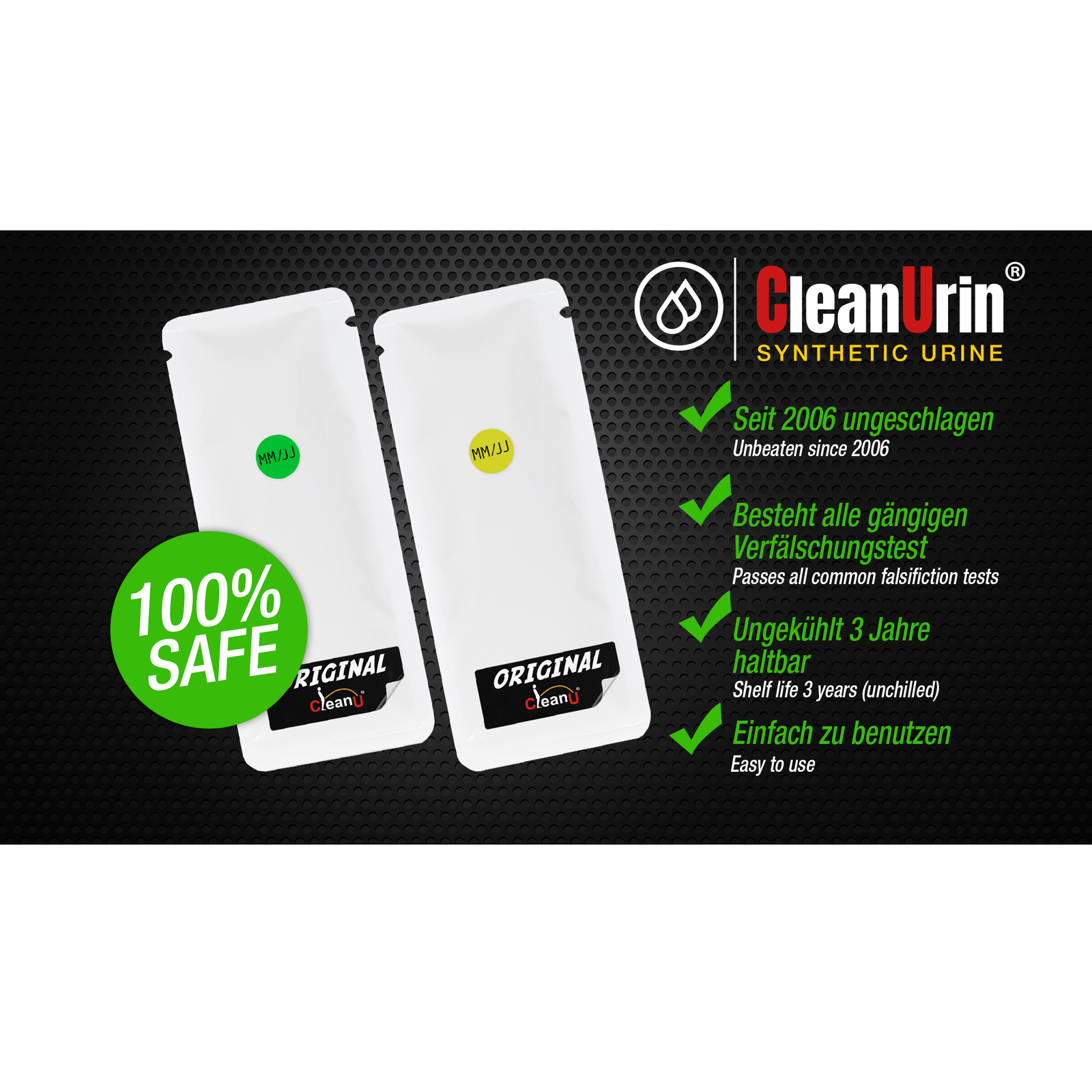 CleanUrin GREEN + YELLOW 2x25 ml DOUBLE PACK by CleanU - immagine 2