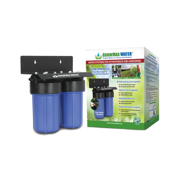 Garden Grow 480 - Sistema Filtraggio Acqua A 2 Stadi Per Giardino - Rimuove Cloro E Sedimenti - Portata 480 L/h